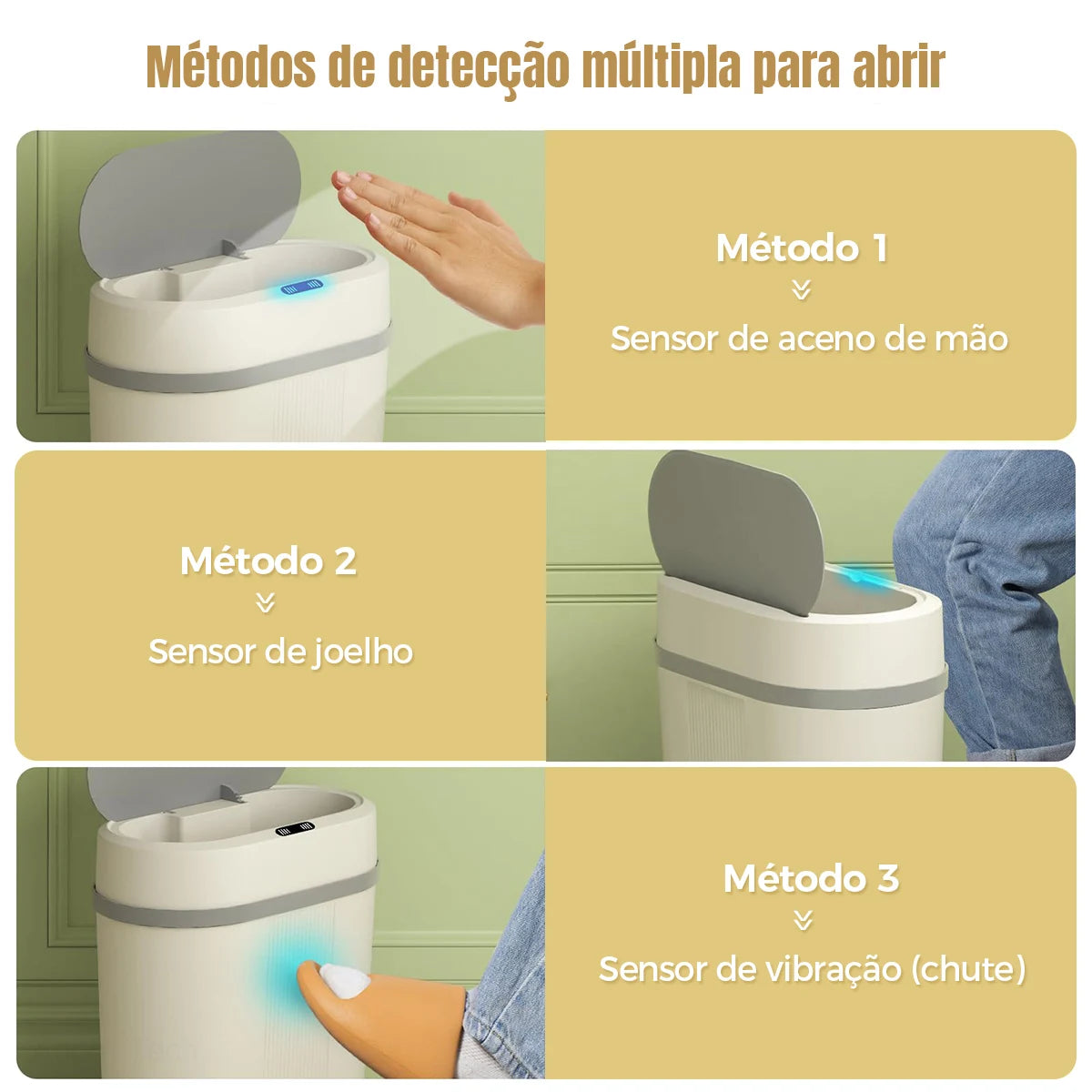 Lixeira Tecnológica  12L com sensor de Proximidade  sistema abre e fecha
