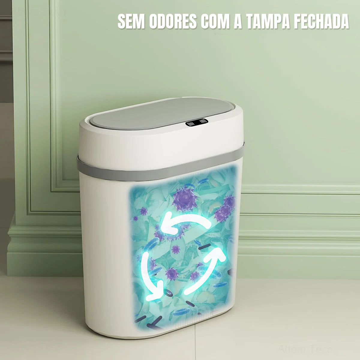 Lixeira Tecnológica  12L com sensor de Proximidade  sistema abre e fecha