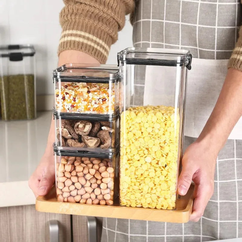 Conjunto 5 potes organizadores para armazenamento de alimentos