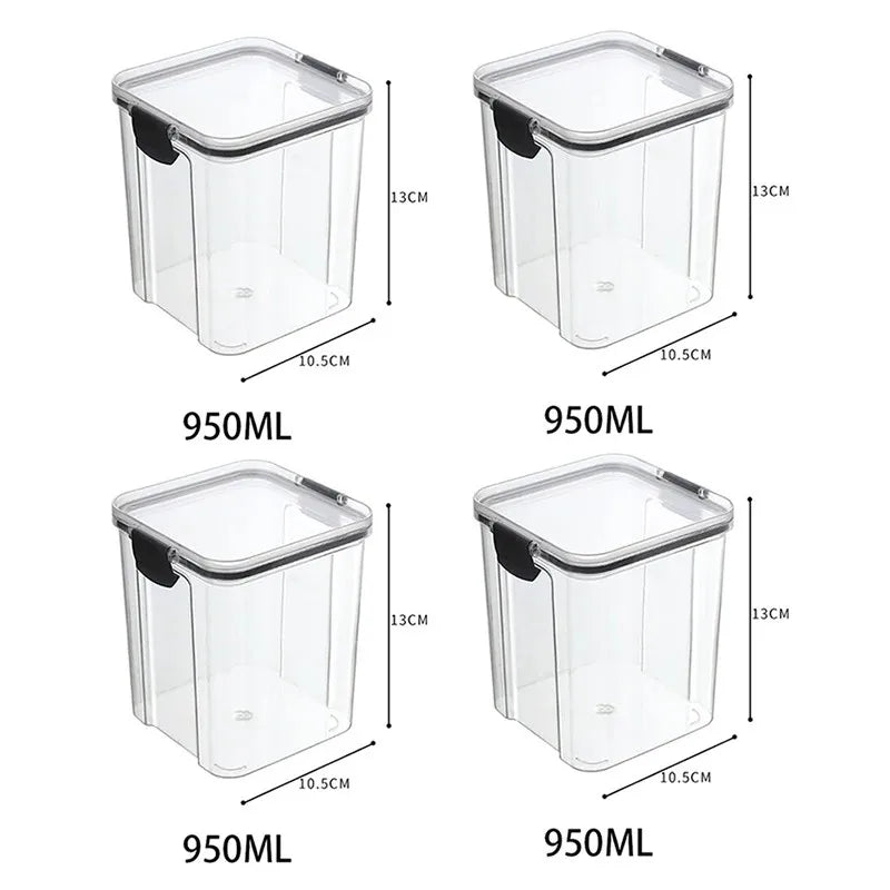 Conjunto 5 potes organizadores para armazenamento de alimentos