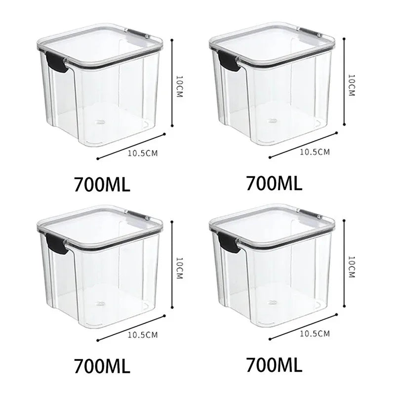 Conjunto 5 potes organizadores para armazenamento de alimentos