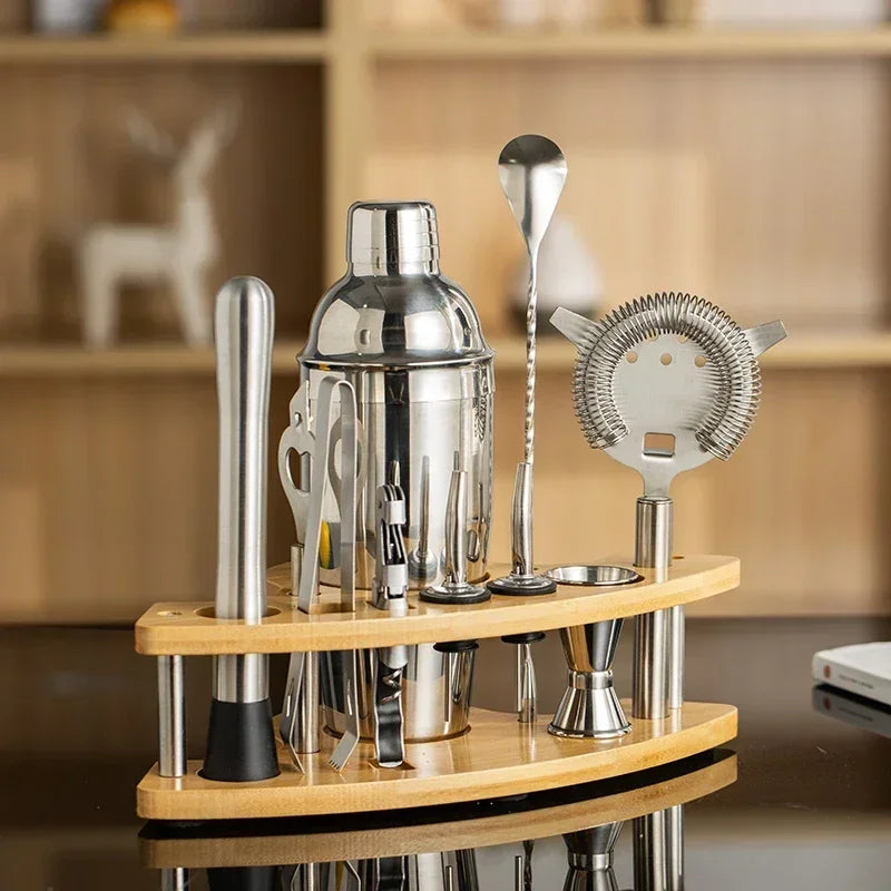 Conjunto de coqueteleira Kit de barman de aço inoxidável Misturador de coquetel