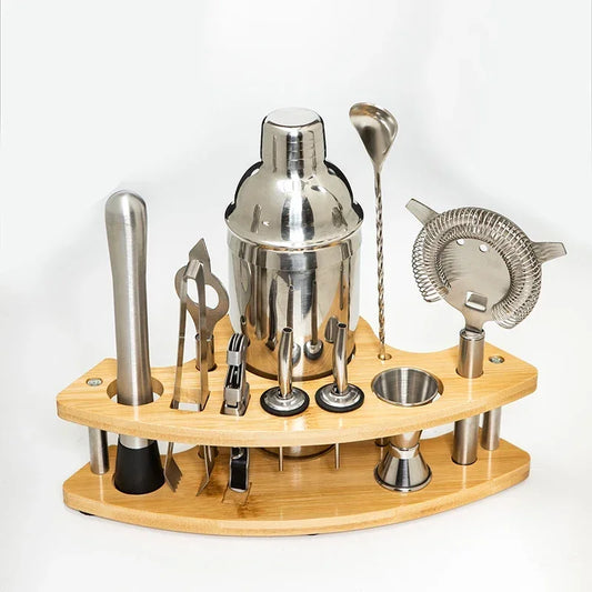 Conjunto de coqueteleira Kit de barman de aço inoxidável Misturador de coquetel