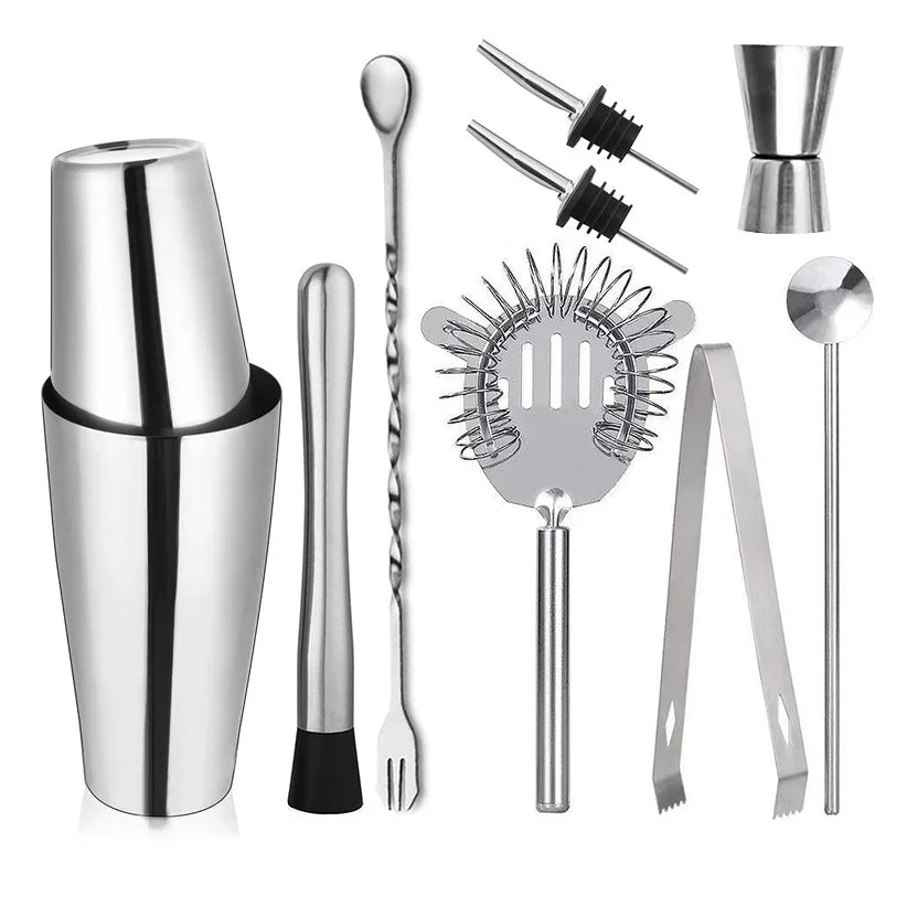 Conjunto de coqueteleira Kit de barman de aço inoxidável Misturador de coquetel