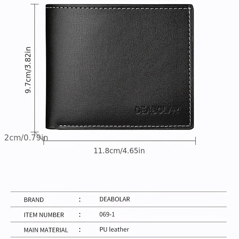 Carteira de couro sintético masculino