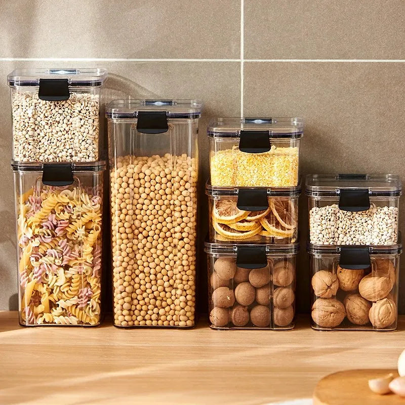 Conjunto 5 potes organizadores para armazenamento de alimentos