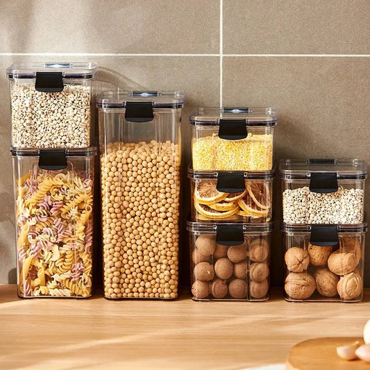 Conjunto 5 potes organizadores para armazenamento de alimentos
