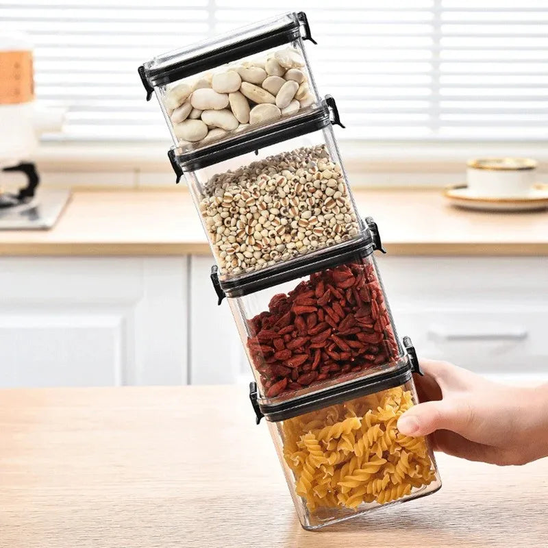 Conjunto 5 potes organizadores para armazenamento de alimentos