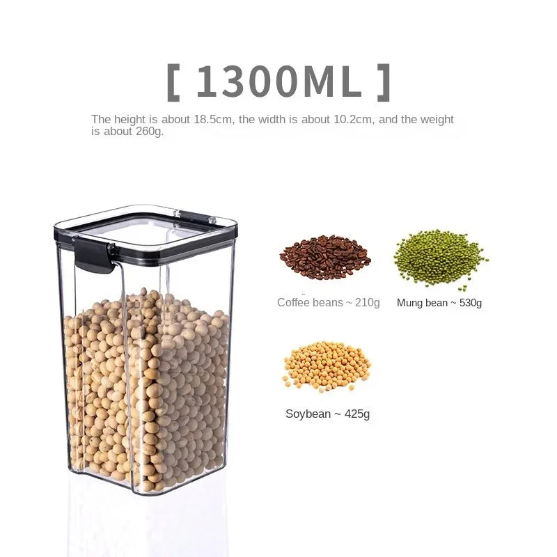 Conjunto 5 potes organizadores para armazenamento de alimentos