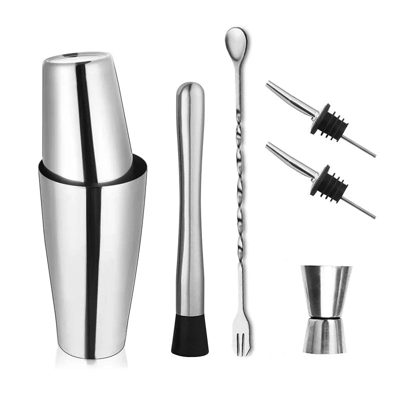 Conjunto de coqueteleira Kit de barman de aço inoxidável Misturador de coquetel