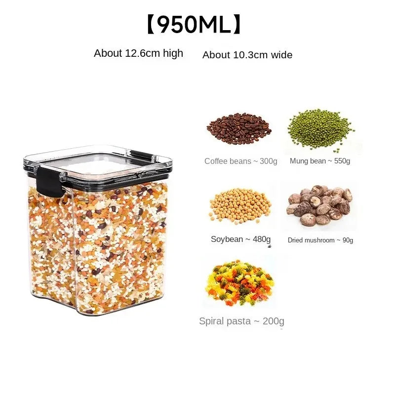 Conjunto 5 potes organizadores para armazenamento de alimentos