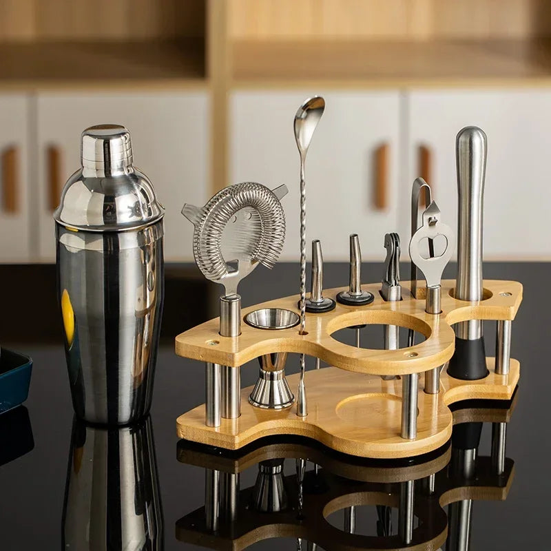 Conjunto de coqueteleira Kit de barman de aço inoxidável Misturador de coquetel