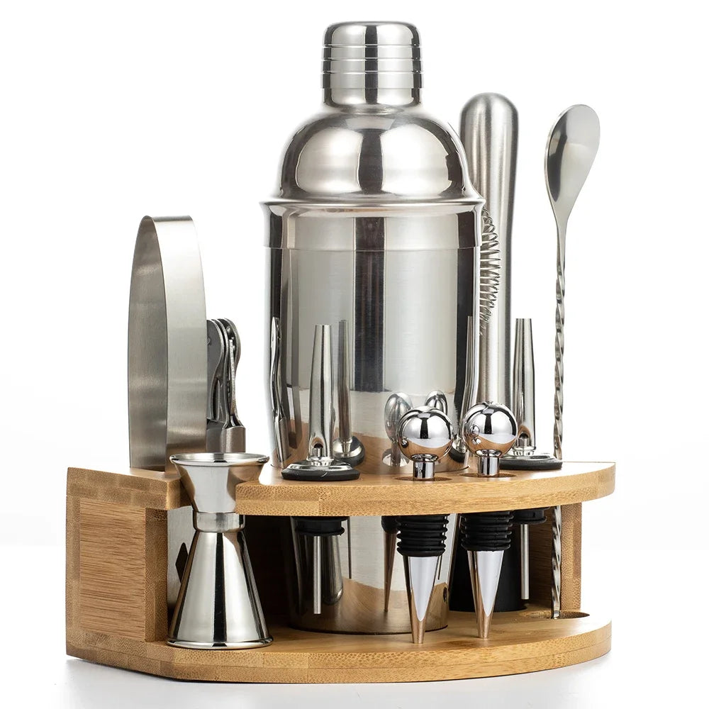 Conjunto de coqueteleira Kit de barman de aço inoxidável Misturador de coquetel
