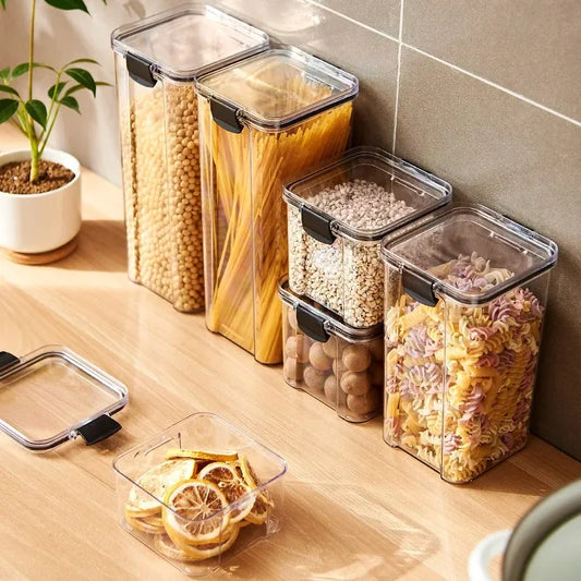Conjunto 5 potes organizadores para armazenamento de alimentos