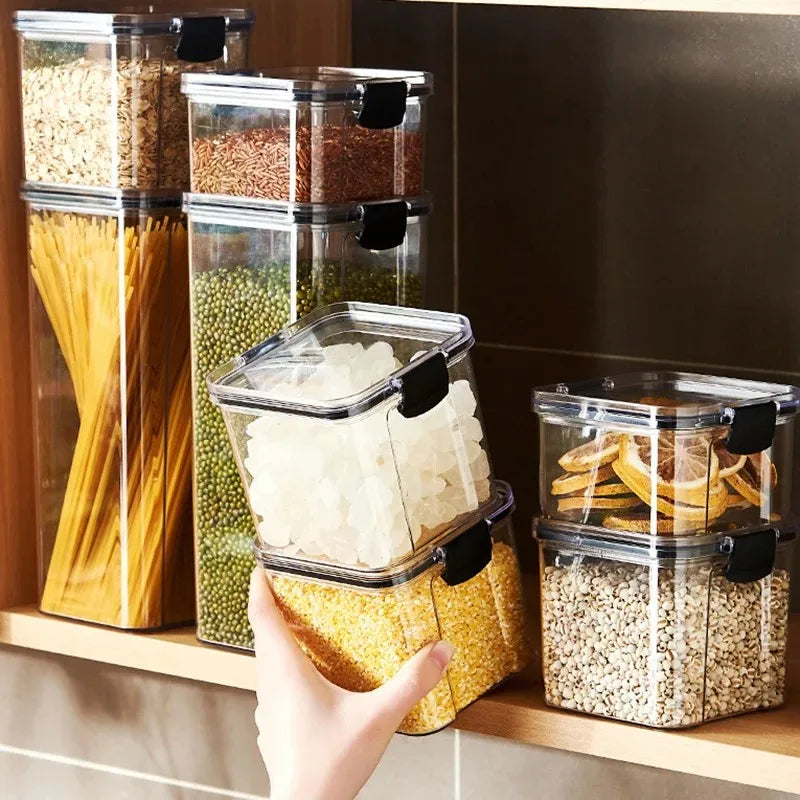 Conjunto 5 potes organizadores para armazenamento de alimentos