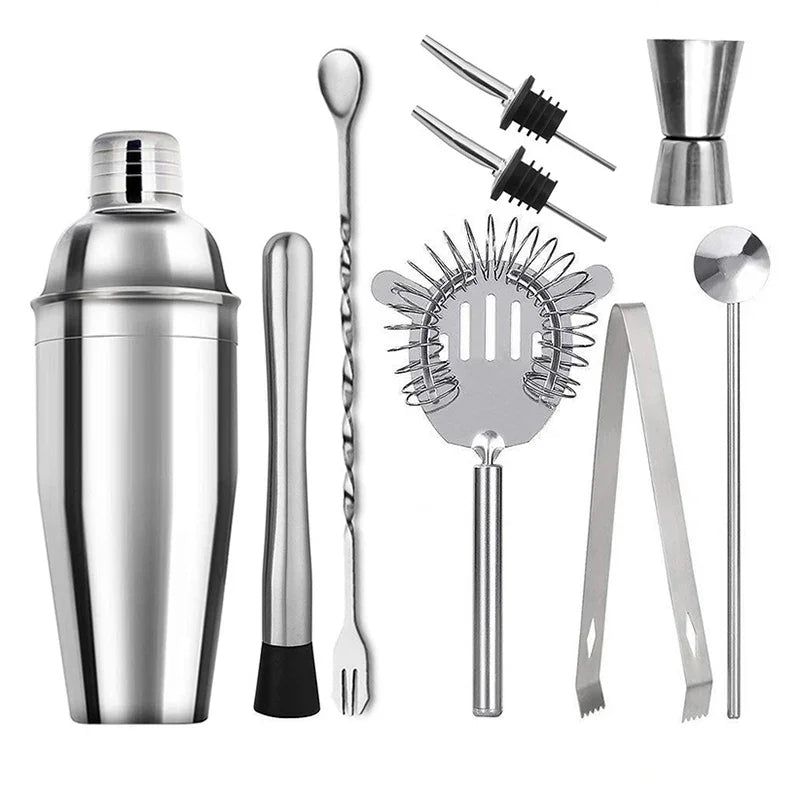 Conjunto de coqueteleira Kit de barman de aço inoxidável Misturador de coquetel